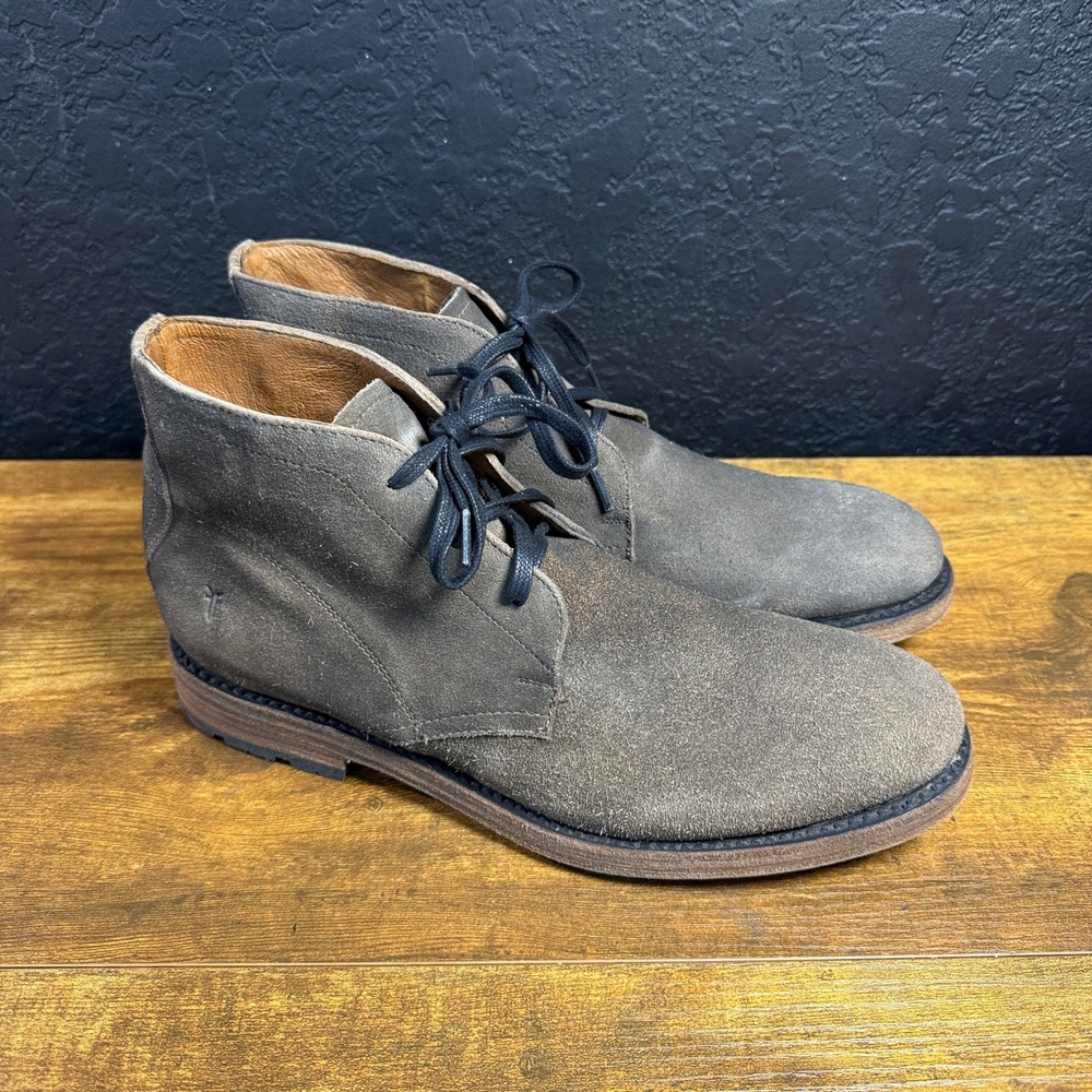 Frye Bowery 8013524 Grey Suede Chukka Boots Mens Size 9D